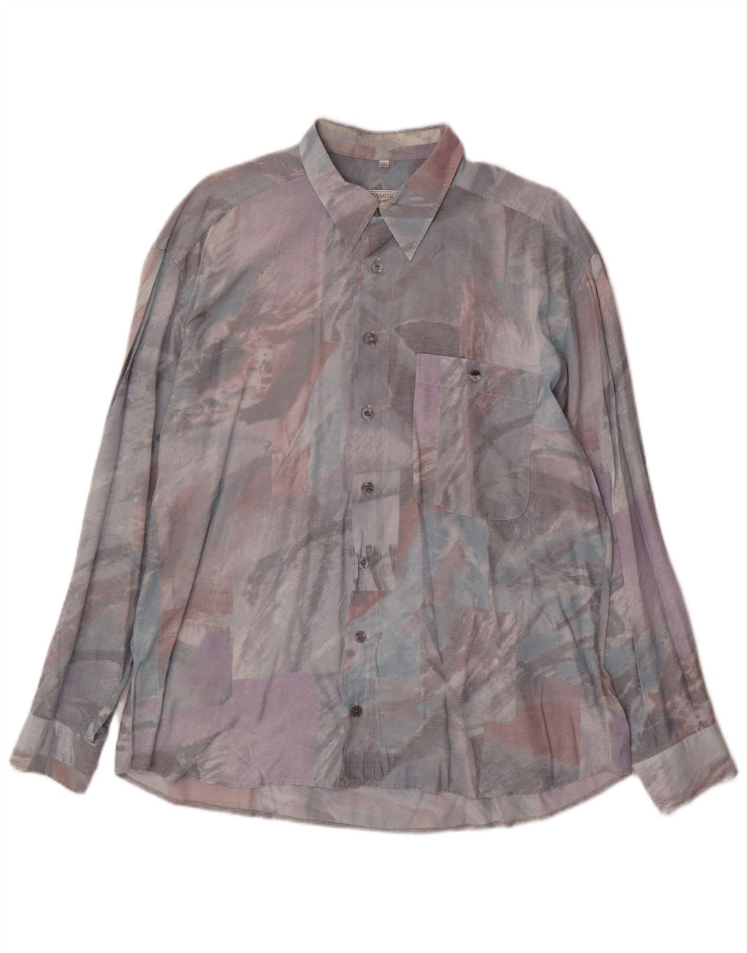 Club D'Amingo Camisa Estampado Abstracto Hombre Talla 43/44 XL Multicolor