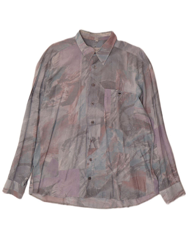 Club D'Amingo Camisa Estampado Abstracto Hombre Talla 43/44 XL Multicolor