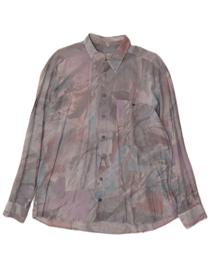 Club D'Amingo Camisa Estampado Abstracto Hombre Talla 43/44 XL Multicolor