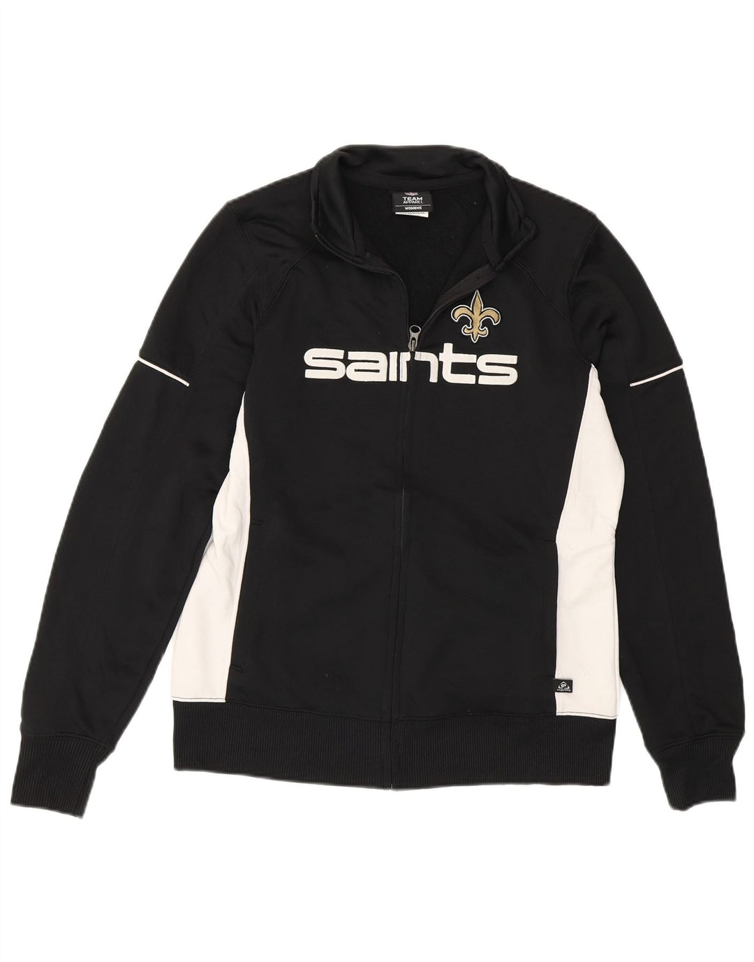 NFL New Orleans Saints - Chaqueta de chándal para mujer, talla M, color negro