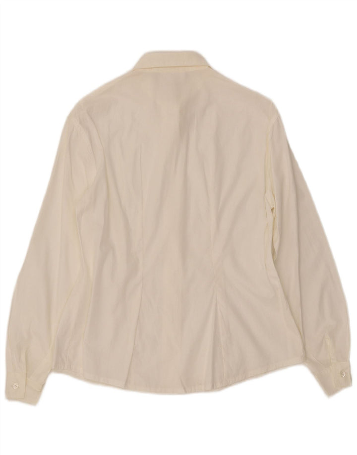 ROCCOBAROCCO Camisa para mujer Reino Unido 12 Mediano Blanco