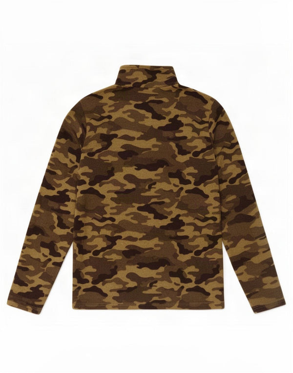 Jersey de forro polar con cuello y cremallera para hombre de Mountain Warehouse XS Camuflaje verde