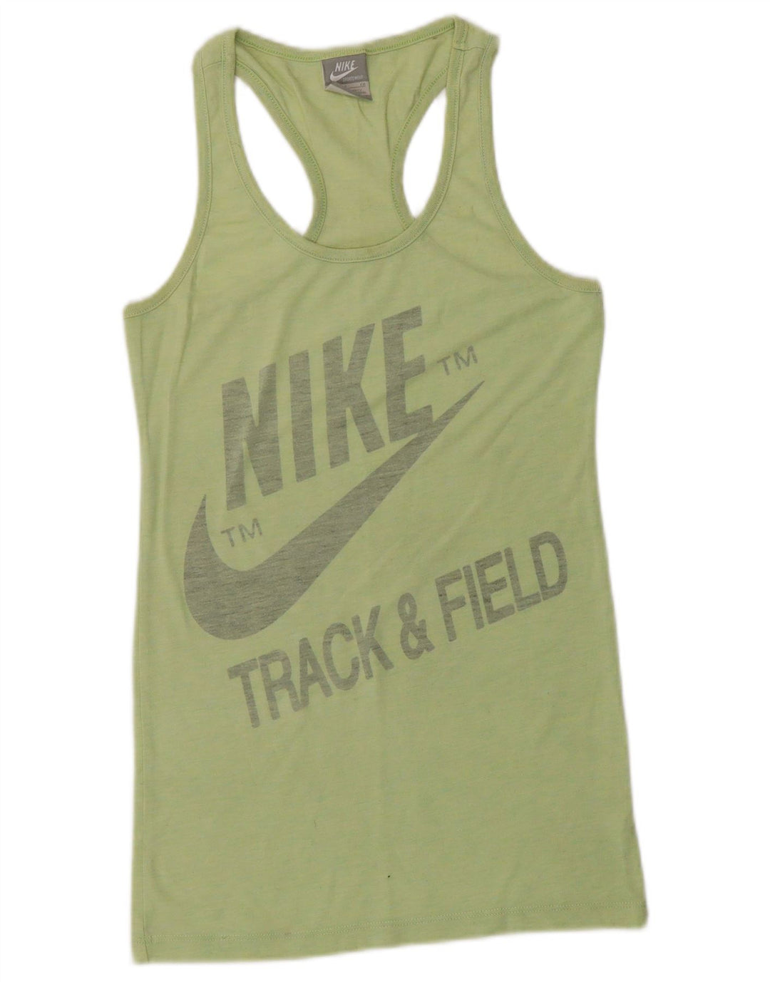 NIKE Mujer Gráfico Chaleco Top UK 8 Pequeño Verde