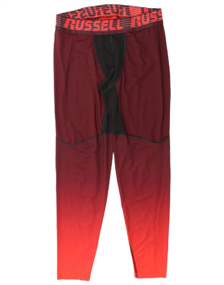 Leggings Russell Athletic para hombre color borgoña grande