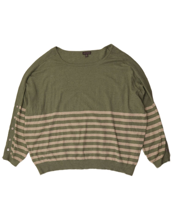 Marks & Spencer Jersey Autograph con Cuello Barco para Mujer UK 20 2XL Verde