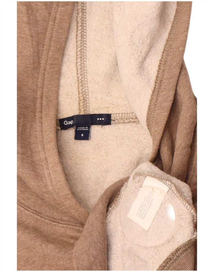 GAP Sudadera con capucha gráfica para mujer UK 10 Small Beige Cotton