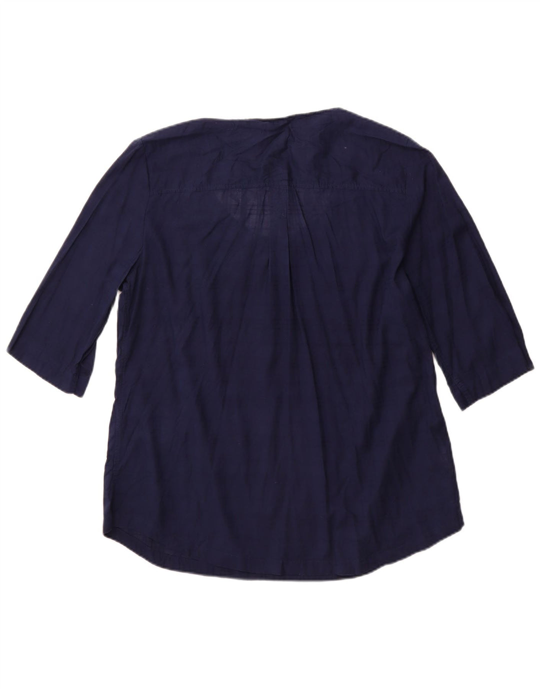 EDDIE BAUER Blusa de manga 3/4 para mujer UK 40 XL Algodón azul marino