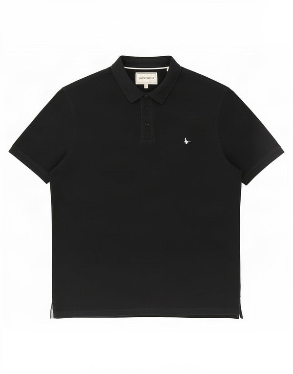 Jack Wills Polo de corte clásico para hombre XL Algodón negro