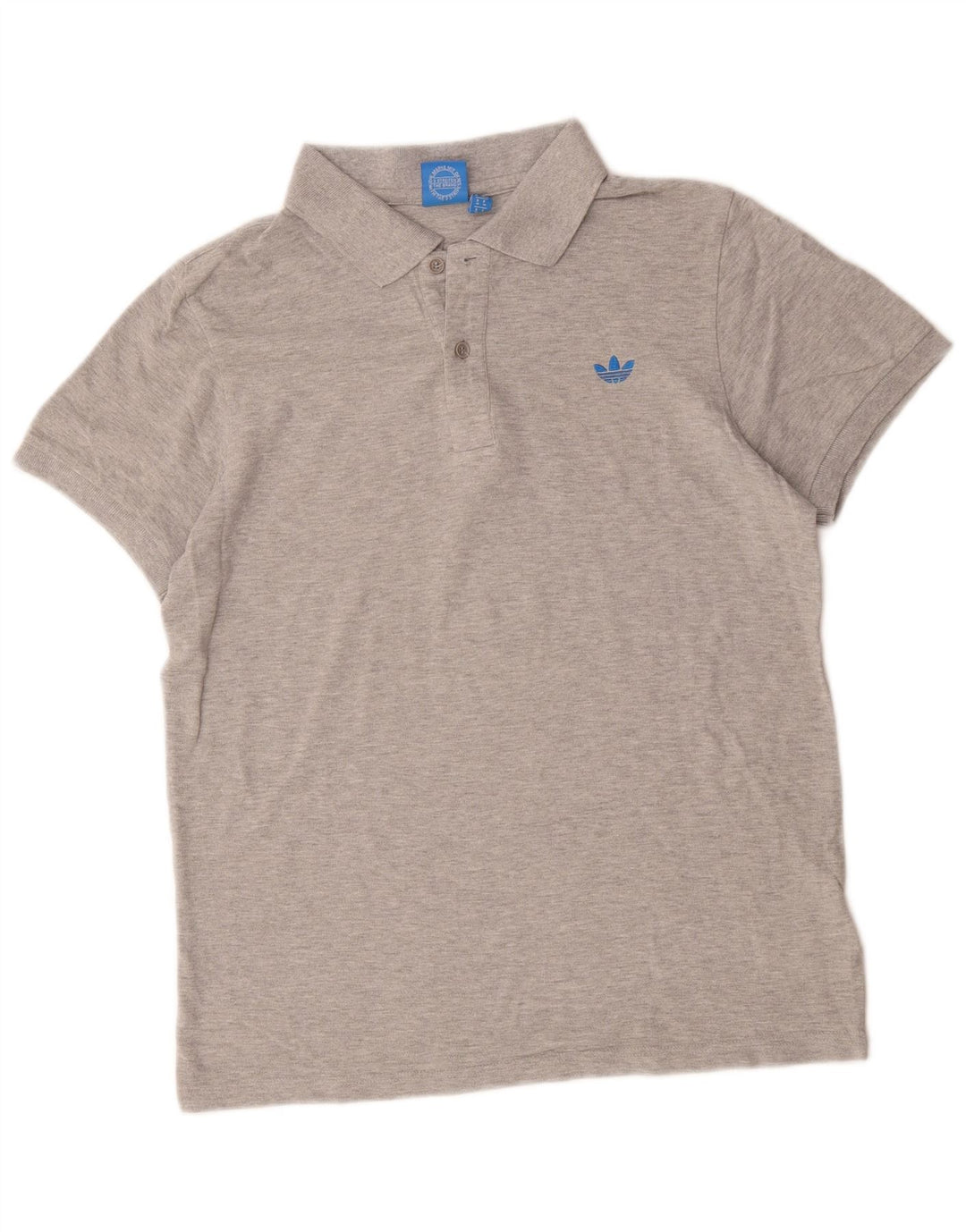 Polo Adidas Hombre De Algodón Moteado Gris Medio
