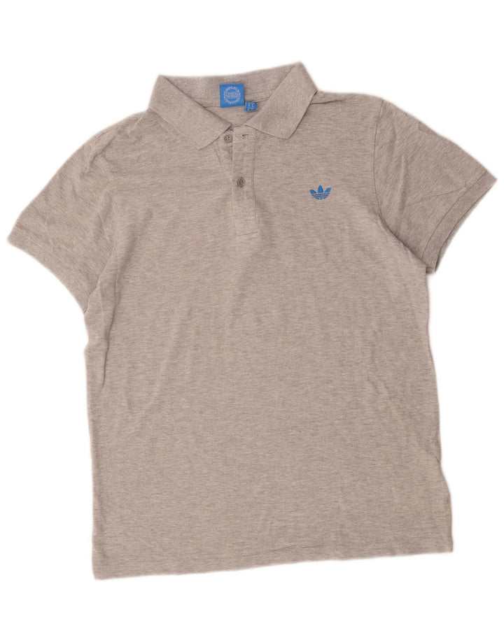 Polo Adidas Hombre De Algodón Moteado Gris Medio