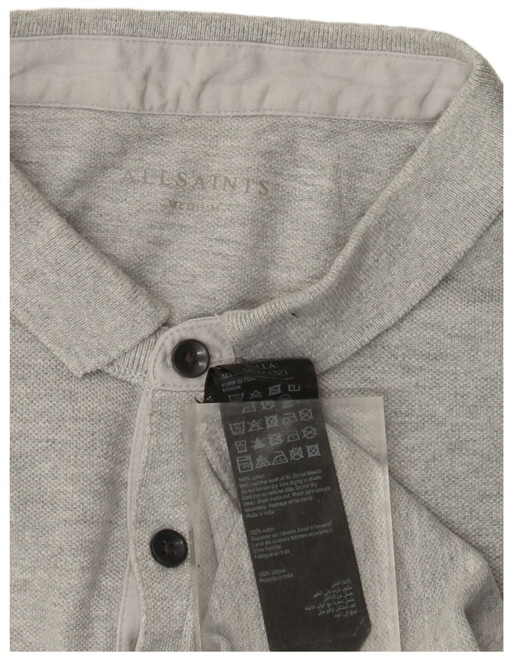 All Saints Polo Hombre Algodón Gris Medio