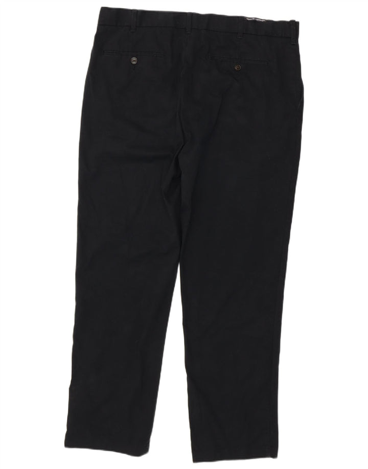 MARKS & SPENCER Pantalón chino recto para hombre W38 L31 Algodón negro