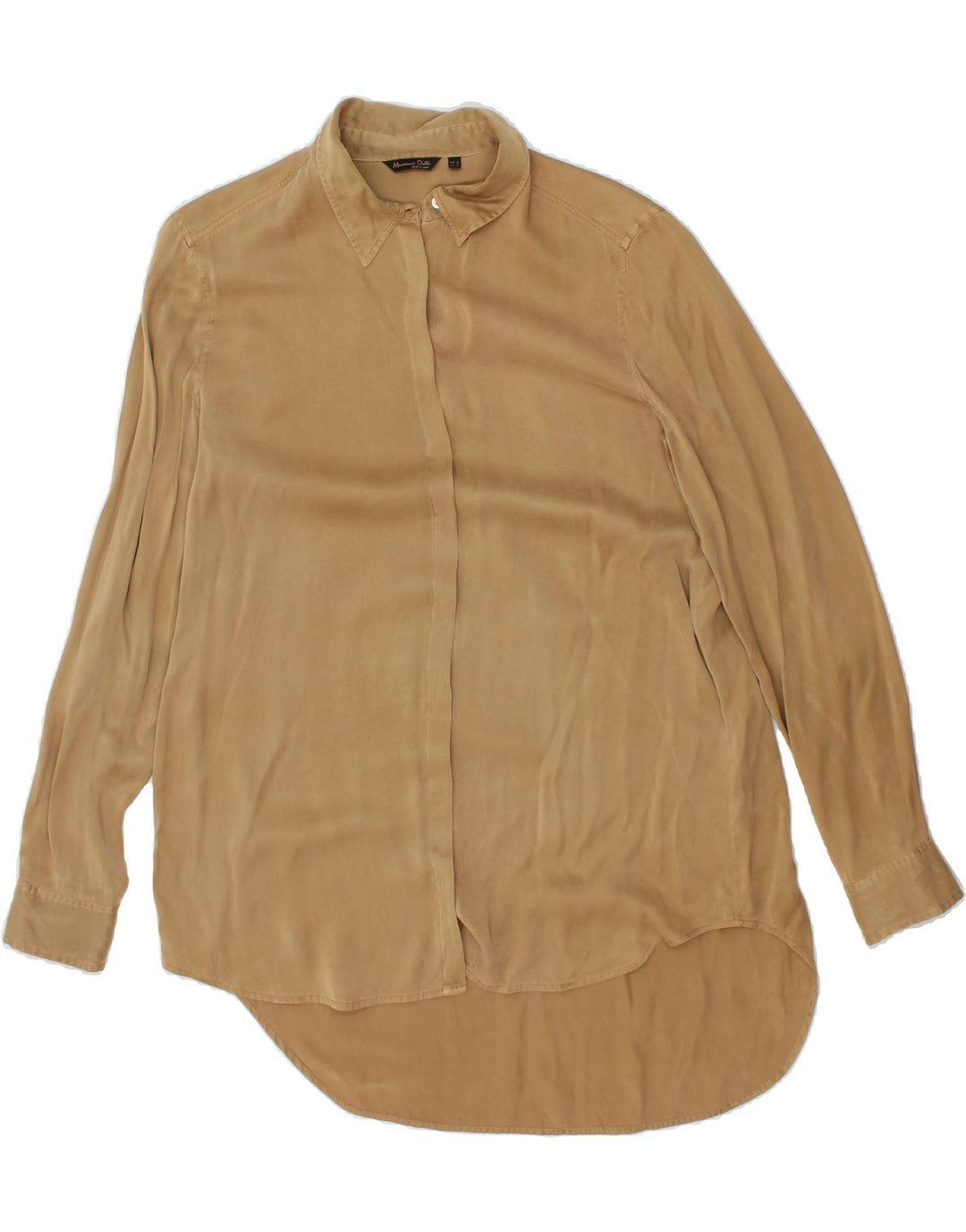MASSIMO DUTTI Womens Shirt Dress UK 14 Medium Beige Vintage Massimo Dutti and Second-Hand Massimo Dutti from Messina Hembry 