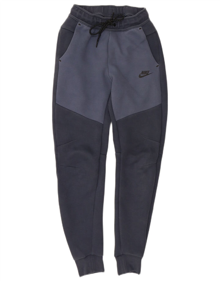 NIKE Pantalones de chándal para mujer Joggers UK 4 XS Azul marino Colorblock