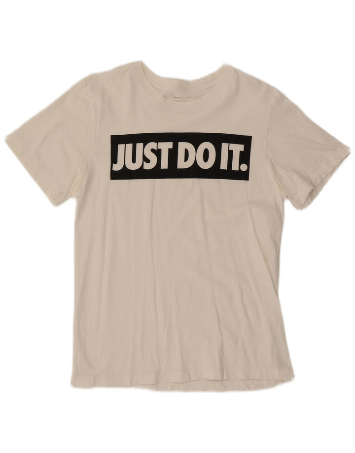Nike - Camiseta gráfica para hombre, talla pequeña, algodón blanco