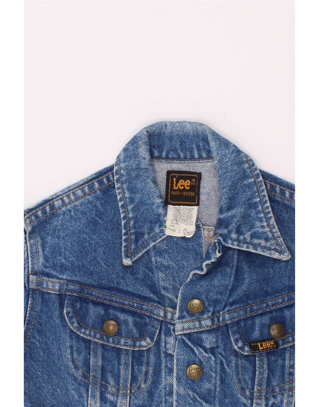 Lee Chaqueta vaquera para niña 4-5 años Grande Algodón azul