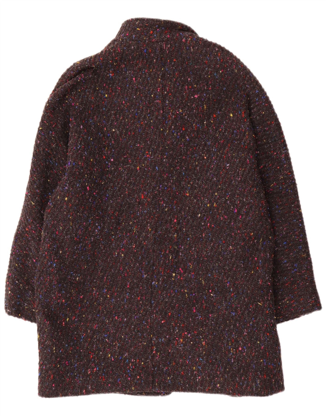 VINTAGE Abrigo extragrande para mujer EU 40 Lana moteada gris medio