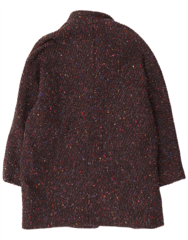 VINTAGE Abrigo extragrande para mujer EU 40 Lana moteada gris medio