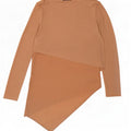 Zara Mujer Top Túnica Asimétrica UK 42 Medio Beige