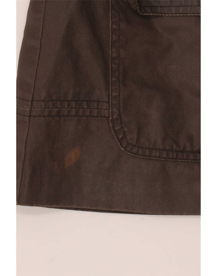 Miss Selfridge Chaqueta encerada extragrande con capucha para mujer UK 10 Small Brown Check