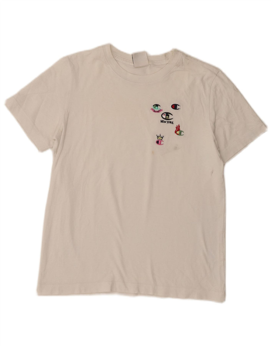 Champion Camiseta gráfica para mujer Top UK 12 Medium White