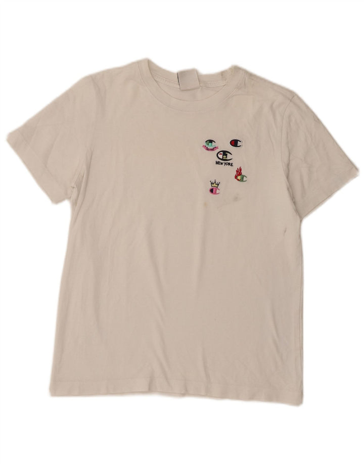 Champion Camiseta gráfica para mujer Top UK 12 Medium White