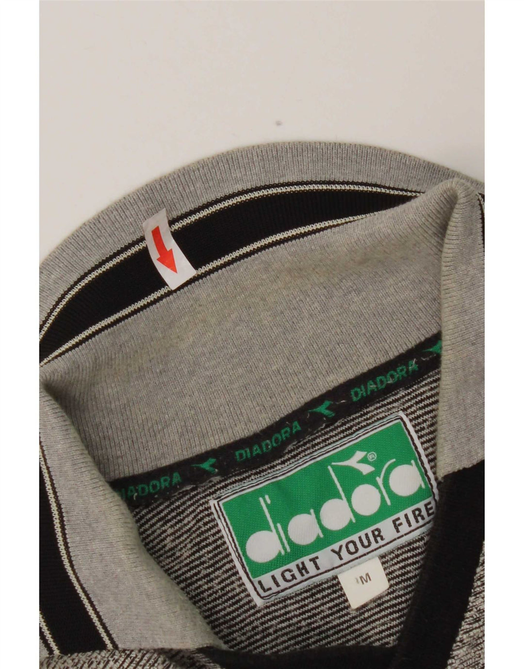 Polo Diadora Hombre Poliéster Rayas Gris Medio