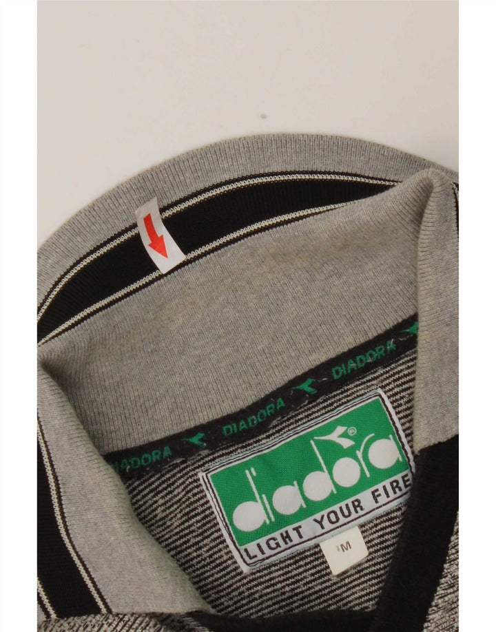 Polo Diadora Hombre Poliéster Rayas Gris Medio
