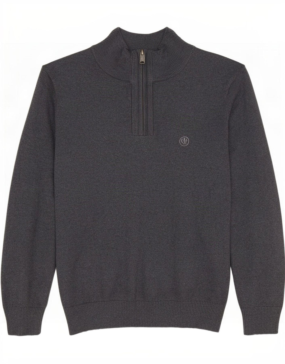 Jersey para hombre con cuello y cremallera de Fat Face XS Algodón gris