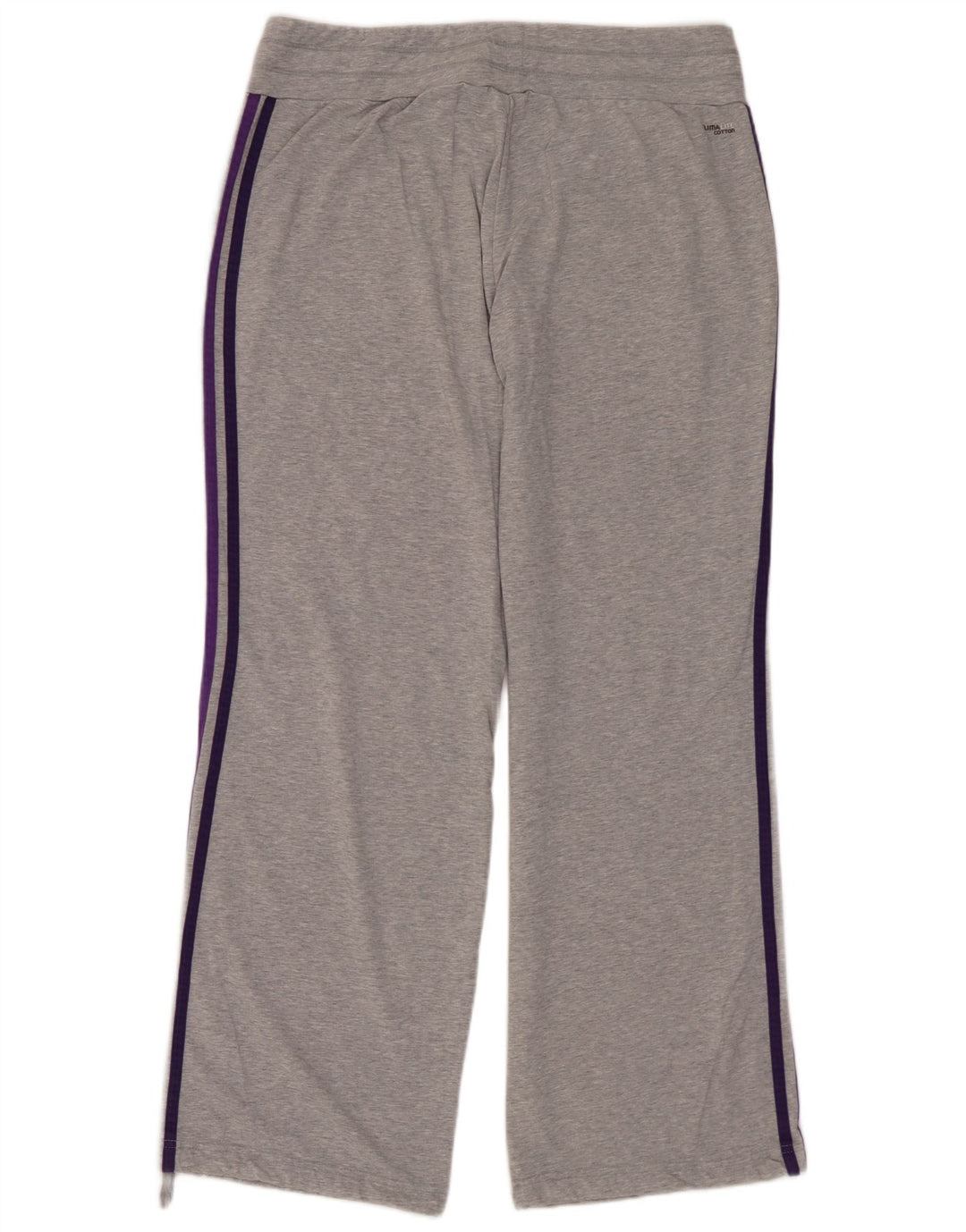 ADIDAS Mujer Climalite Chándal Pantalones Reino Unido 12/14 Algodón Gris Medio