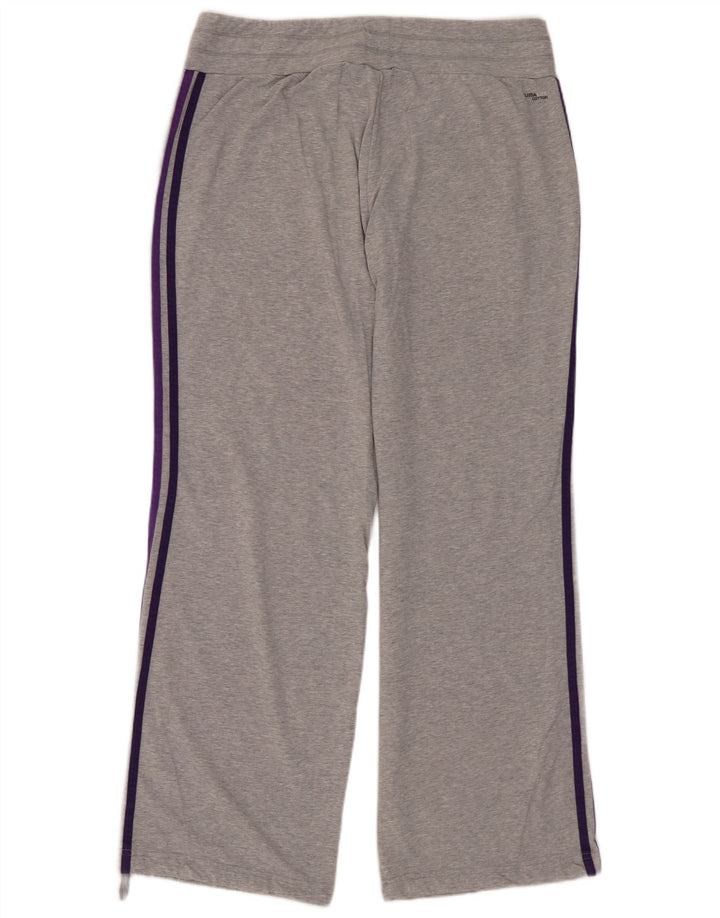 ADIDAS Mujer Climalite Chándal Pantalones Reino Unido 12/14 Algodón Gris Medio