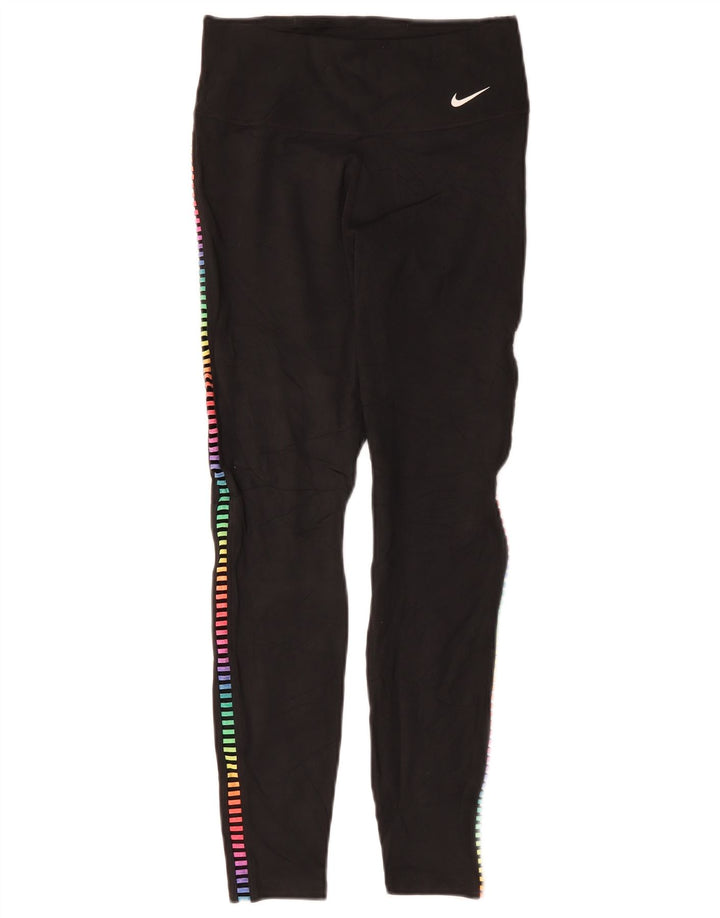 Nike Leggings Dri Fit para mujer UK 8 Small Negro Geométrico Poliéster