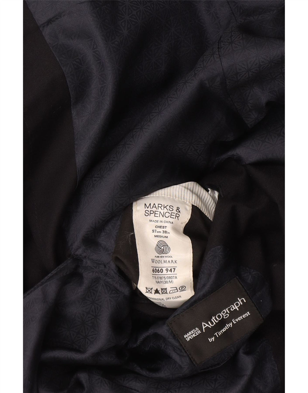 Marks & Spencer Chaqueta tipo blazer autógrafo para hombre UK 38 Medium Azul marino