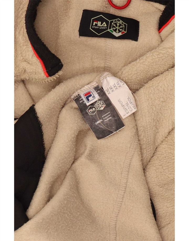 Fila Chaqueta polar para hombre UK 44 2XL Poliéster color beige