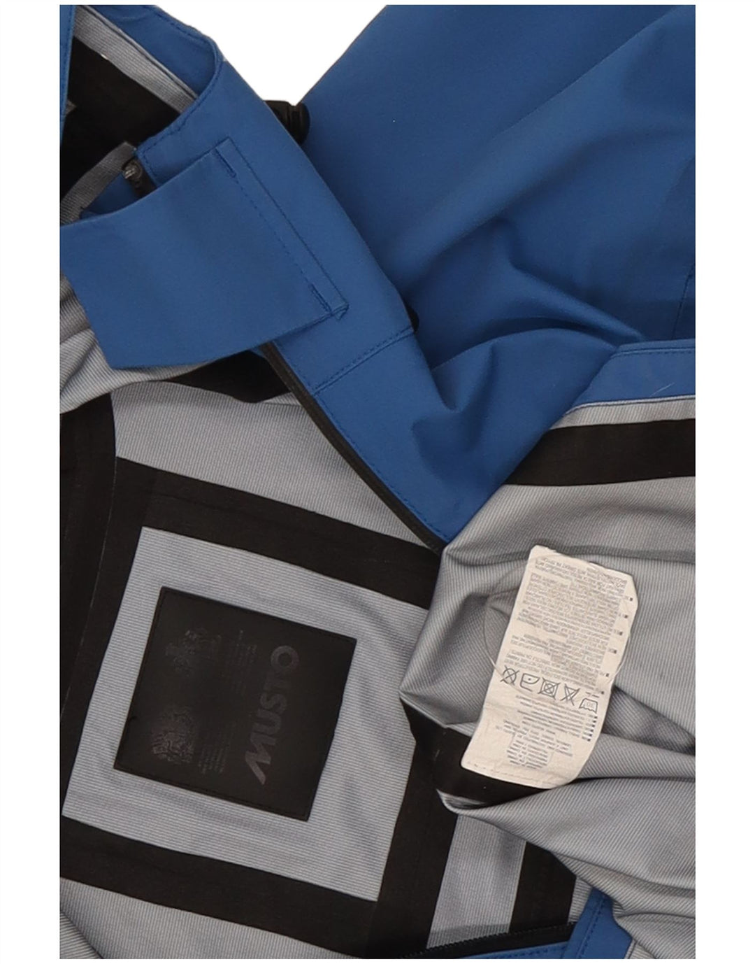 Musto Chaqueta impermeable con capucha para hombre UK 38 Azul medio Poliamida
