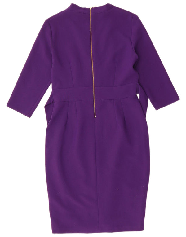 CLOSET Vestido tubo de manga 3/4 para mujer UK 46 Poliéster morado grande