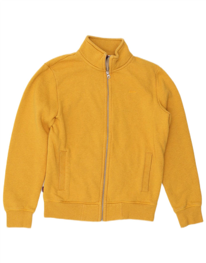 Superdry Hombre Chándal Top Chaqueta Pequeña Algodón Amarillo