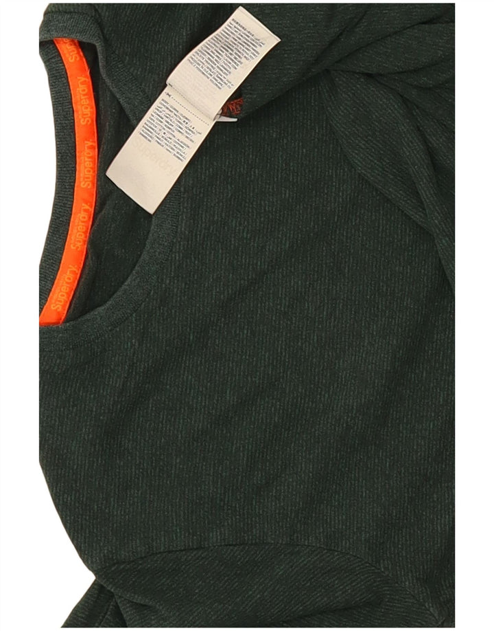 Superdry Hombre Top Manga Larga Pequeño Algodón Verde