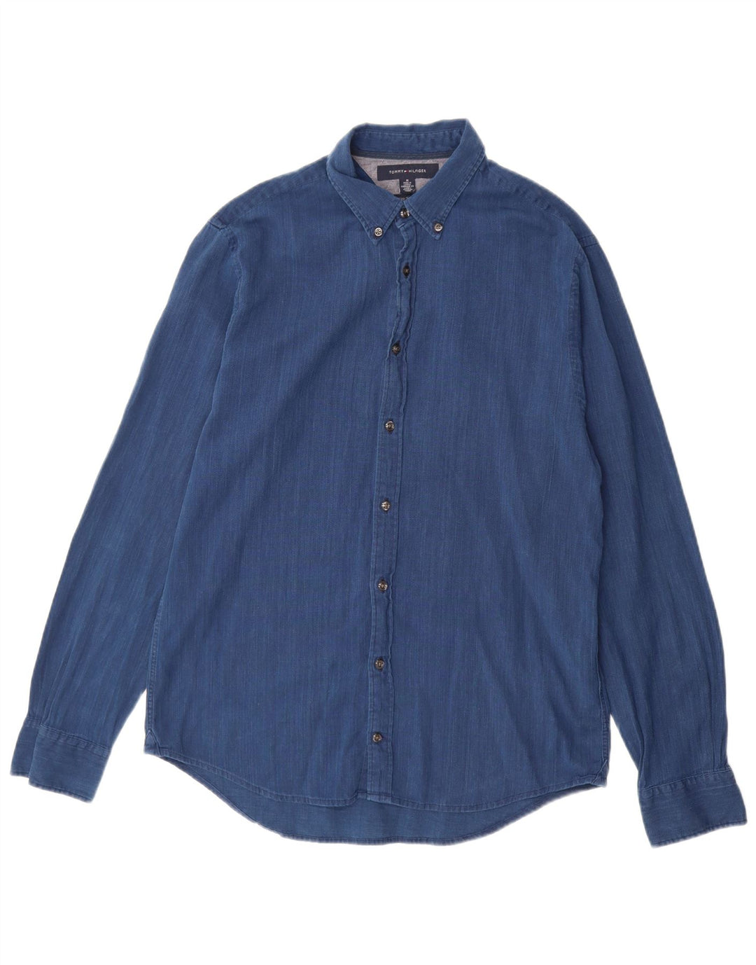 TOMMY HILFIGER Camisa New York Fit Algodón Azul Medio Hombre