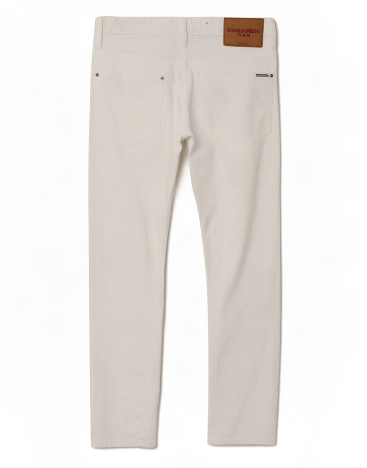 Vaqueros ajustados desgastados para hombre Dsquared2 W36 L28 Algodón blanco