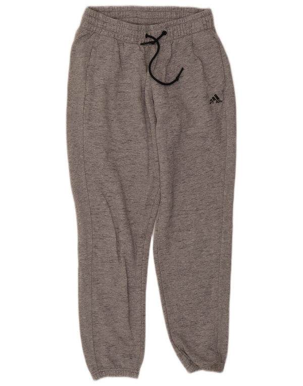 Adidas Mujer Chándal Pantalones Joggers UK 8/10 Pequeño Gris Algodón