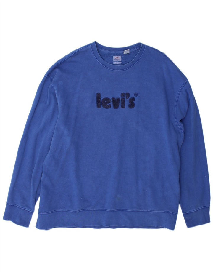 Levi's Hombre Relaxed Graphic Sudadera Jumper XL Algodón Azul