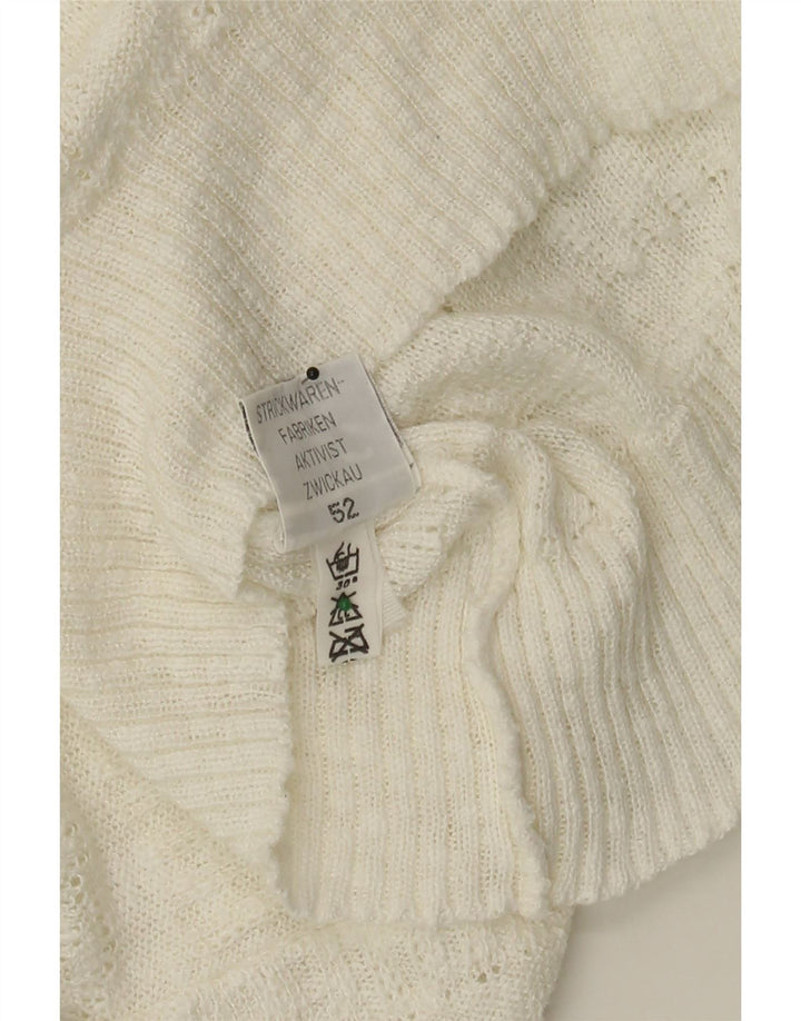 VINTAGE Womens Crew Neck Jumper Sweater IT 52 2XL White Vintage Vintage and Second-Hand Vintage from Messina Hembry 