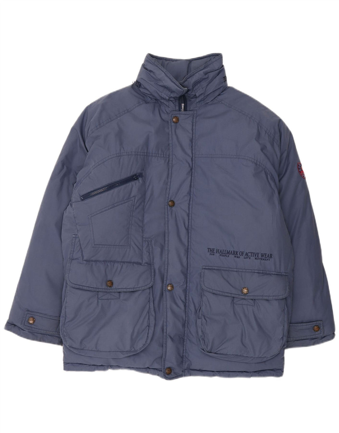 Diadora Chaqueta acolchada con capucha para hombre UK 38 Medium Azul marino
