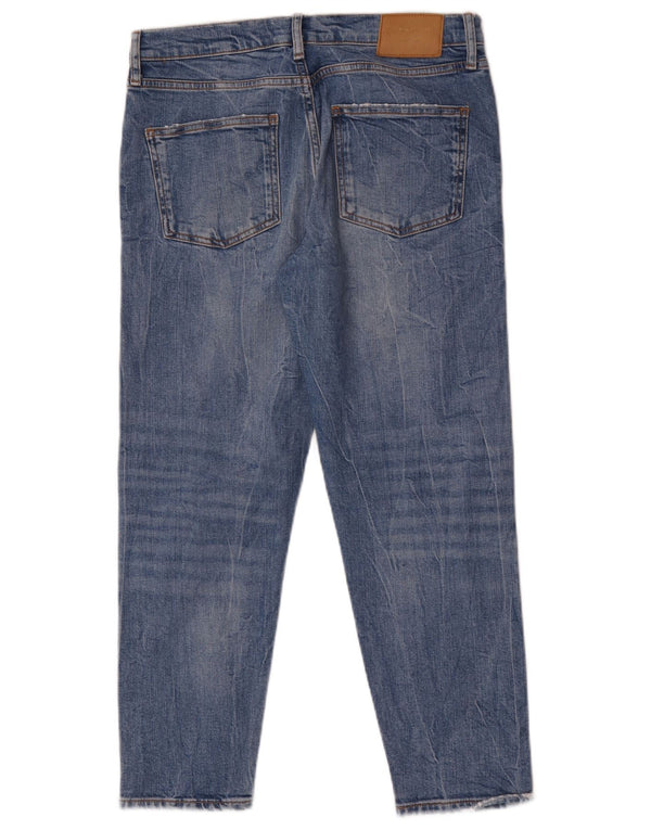 Zara Jeans Slim Desgastados para Mujer EU 40 Medium W30 L26 Azul