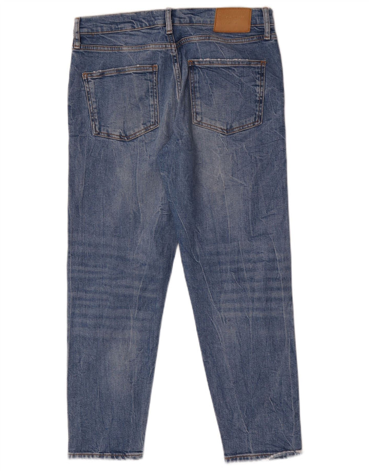 Zara Jeans Slim Desgastados para Mujer EU 40 Medium W30 L26 Azul