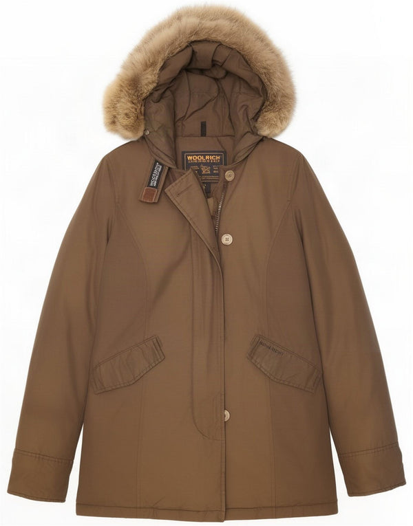 Abrigo acolchado con capucha para mujer Woolrich UK 40 Small Brown