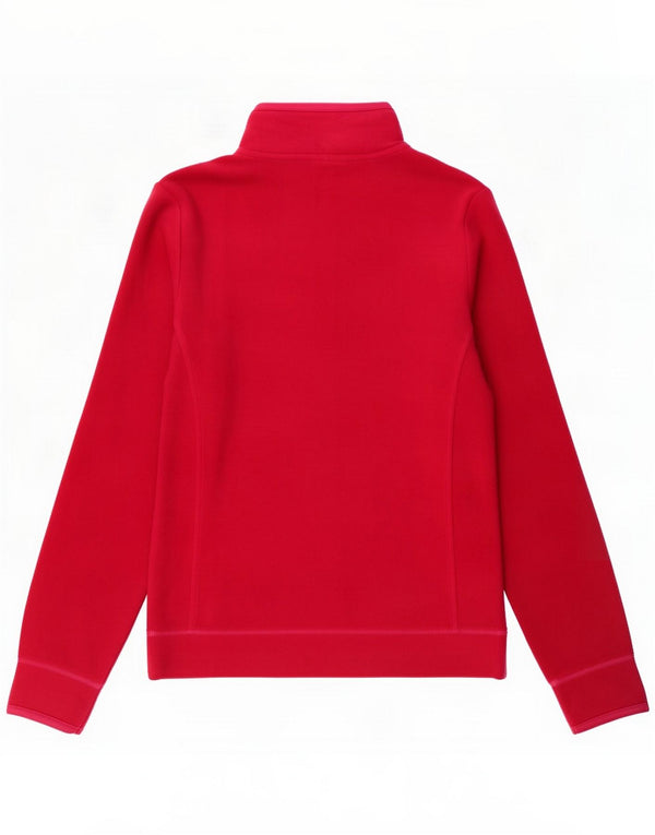 Champion Jersey polar con cuello y cremallera para mujer UK 44 Poliéster burdeos medio