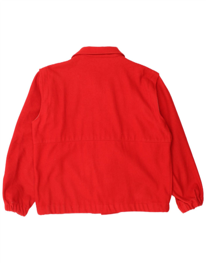 MC Ross Chaqueta Bomber para Hombre UK 38 Mediana Lana Roja