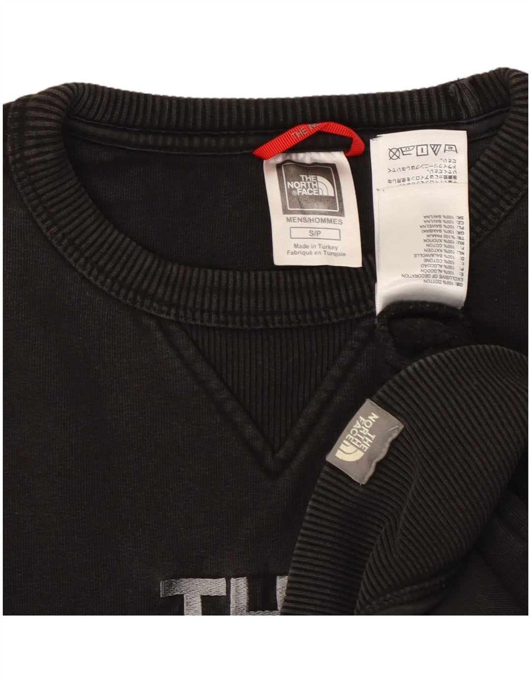 THE NORTH FACE Sudadera gráfica para hombre Jersey Pequeño Algodón negro